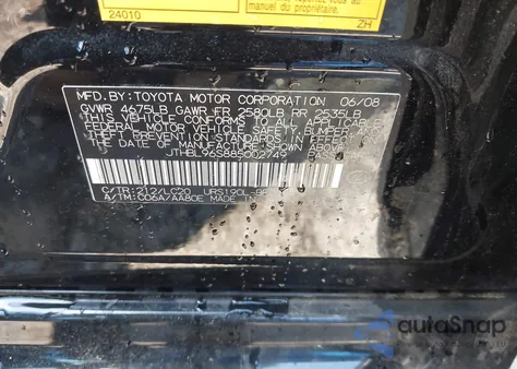 2008 Lexus Gs 460 из США, поврежденный, VIN JTHBL96S885002749